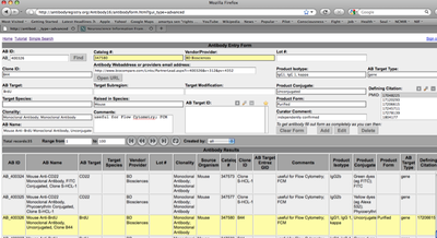 An antibody registry for biological sciences